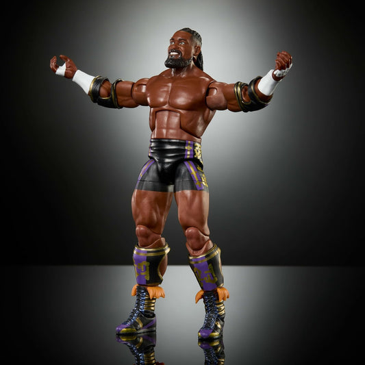Mattel WWE Elite Action Figure & Accessories, Series #121, 6-inch Collectible Oba Femi with 25 Articulation Points & Swappable Hands